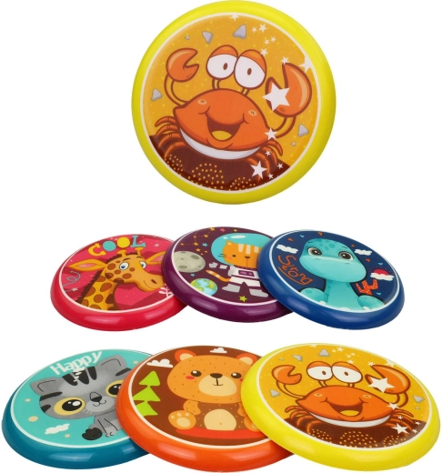 Frisbee en plastique pour enfants avec motif animal - 1 pièce