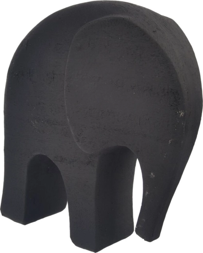Statuette décorative d’éléphant en polyrésine, noire