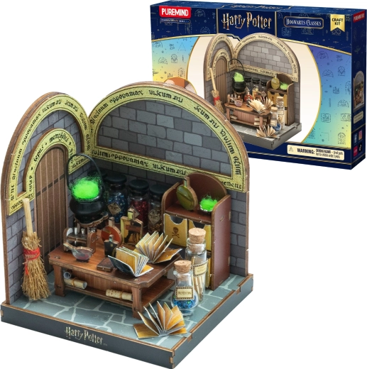 Puremind Harry Potter modèle 3D en bois à assembler – salle de cours de potions (diorama DIY)
