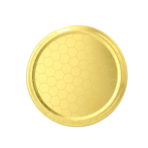 Couvercles pour bocaux de conserve 82 mm avec 6 ergots – motif rayon d’abeille