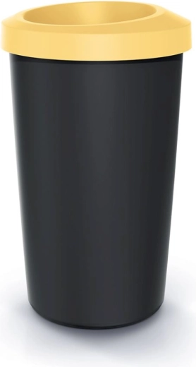Poubelle Compacta R Drop 35 l avec couvercle jaune