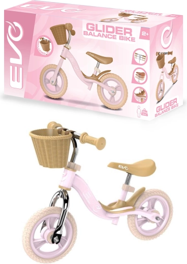 EVO draisienne pour enfants Glider rose avec panier