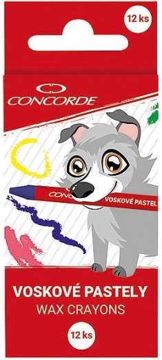 Pastels à la cire CONCORDE, 12 couleurs