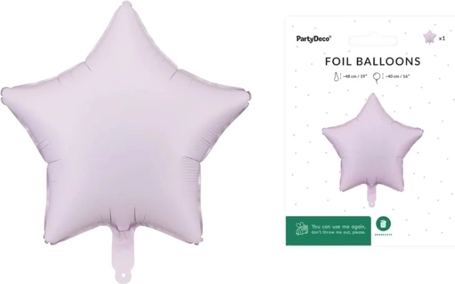 Ballon en aluminium étoile violet 48 cm