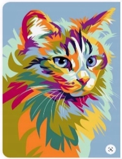 Peinture diamant Chat Pastel 30 × 40 cm