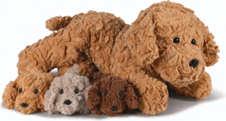 Cozy Noxxiez chiots avec leur maman – ensemble en peluche