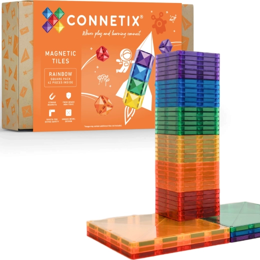 CONNETIX Rainbow Square Pack jeu de construction magnétique 42 pièces