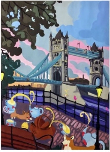 Norimpex Peinture par numéros Tower Bridge 40 × 50 cm