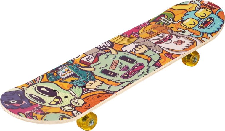 Skateboard Monsters 31" – monstres colorés