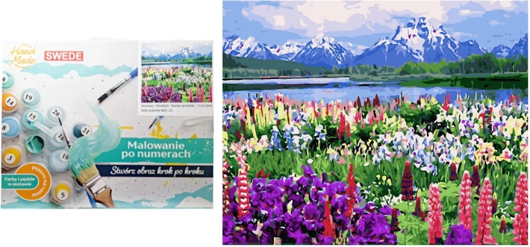 Peinture par numéros Au-dessus du lac de montagne