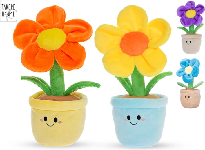 Fleur en peluche en pot Take Me Home 30 cm