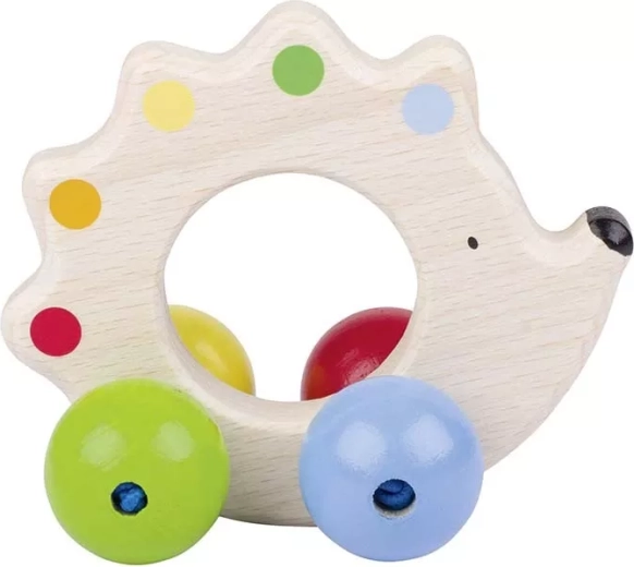 Hochet en bois Heimess hérisson sur roulettes