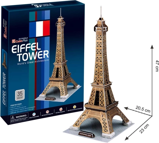 CubicFun puzzle 3D Tour Eiffel dorée, 39 pièces