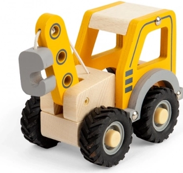 Grue jaune en bois pour enfants