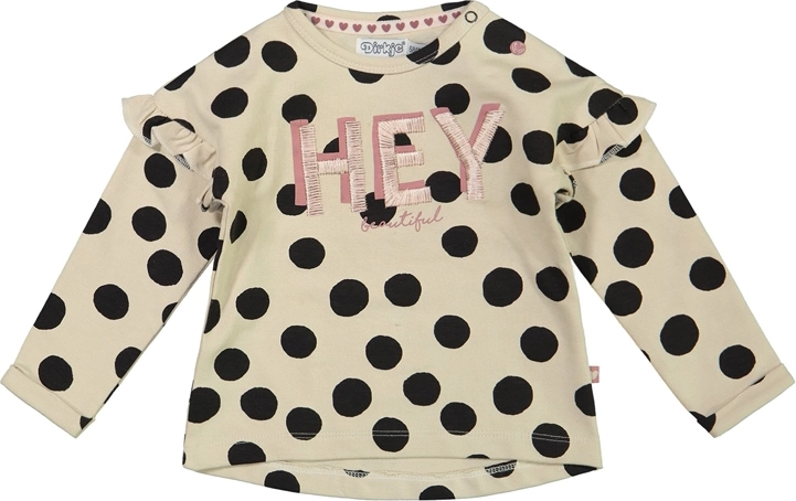 Pull fille Dirkje à volants et à pois, taille 62