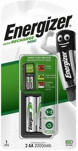 Energizer mini chargeur AA/AAA + 2× AA Power Plus 2000 mAh