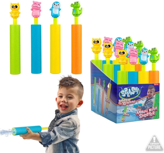 Pistolet à eau en mousse avec petit animal 25 cm