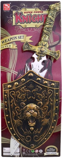 Ensemble de chevalier pour enfants avec épée 58 cm et bouclier