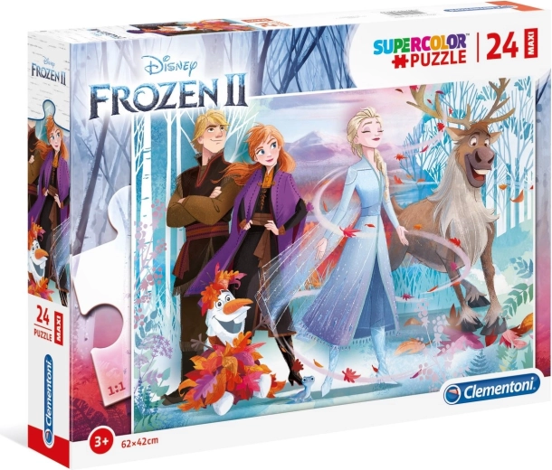 Puzzle 24 pièces Maxi Super Color La Reine des Neiges 2