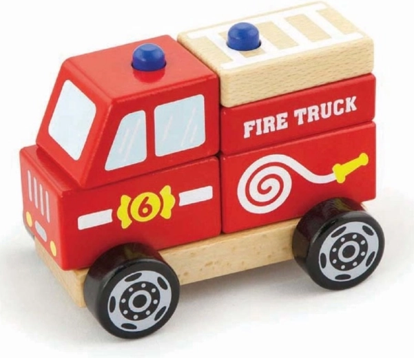 Puzzle en bois camion de pompiers VIGA