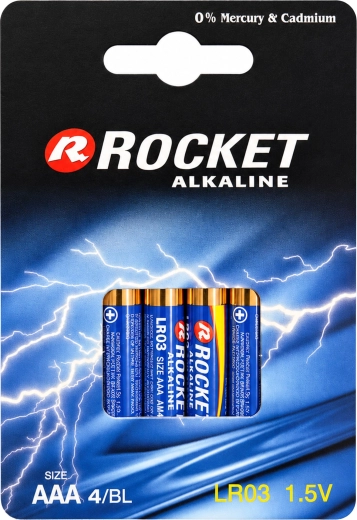 Piles alcalines Rocket AAA 1,5 V (10× paquets de 4 pièces)