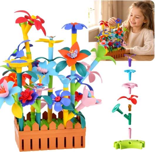 Kit de construction jardin fleuri – 132 pièces
