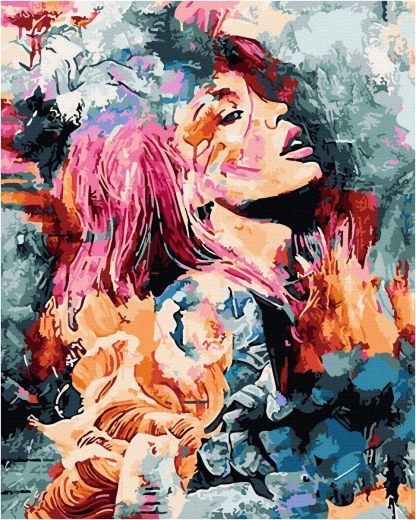 Peinture diamant Portrait coloré 30 × 40 cm NORIMPEX