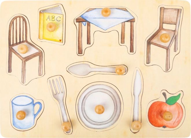 small foot puzzle en bois objets du quotidien