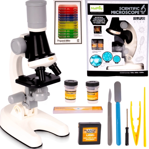 microscope pour enfants avec accessoires et préparations