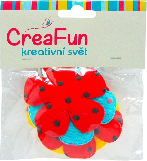 Fleurs textiles à pois, lot de 5 pcs (5,5 cm) – SPARKYS