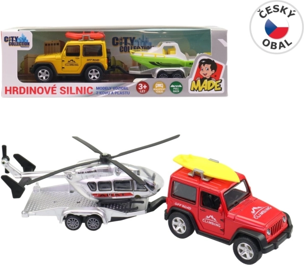 Voiture avec remorque 21 cm