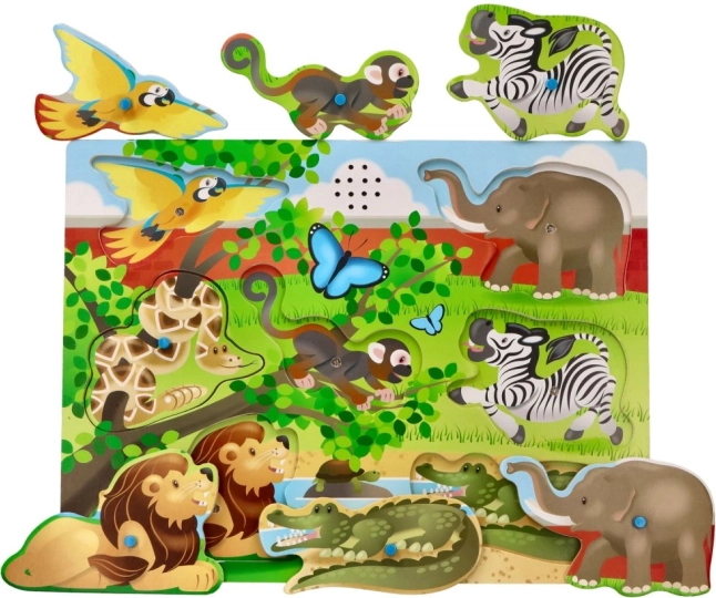 Puzzle sonores Animaux du zoo