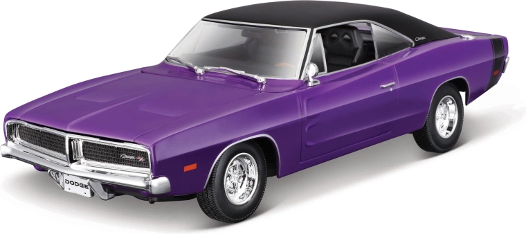 Maisto 1969 Dodge Charger R/T modèle de voiture violet 1:18