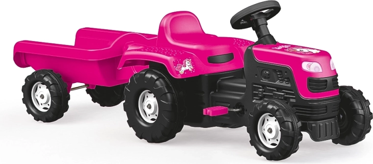 Tracteur à pédales avec remorque Licorne