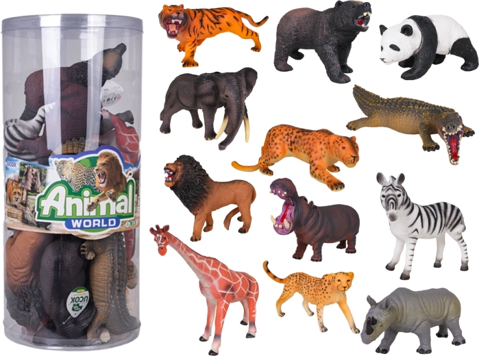 Ensemble d’animaux de safari – 12 grandes figurines