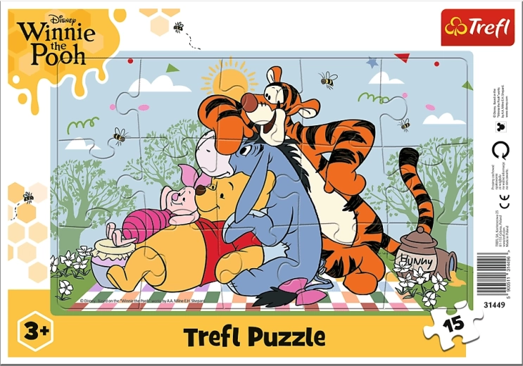 Puzzle Trefl Winnie l’Ourson : Les aventures de Winnie l’Ourson, 15 pièces