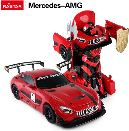 Voiture RC et robot 2-en-1 Rastar Mercedes-AMG GT3 1:14 rouge