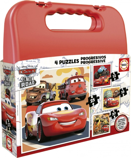Educa Puzzle Valisette Voitures 4-en-1
