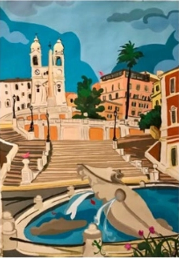 Norimpex peinture par numéros Escaliers espagnols 40 × 50 cm