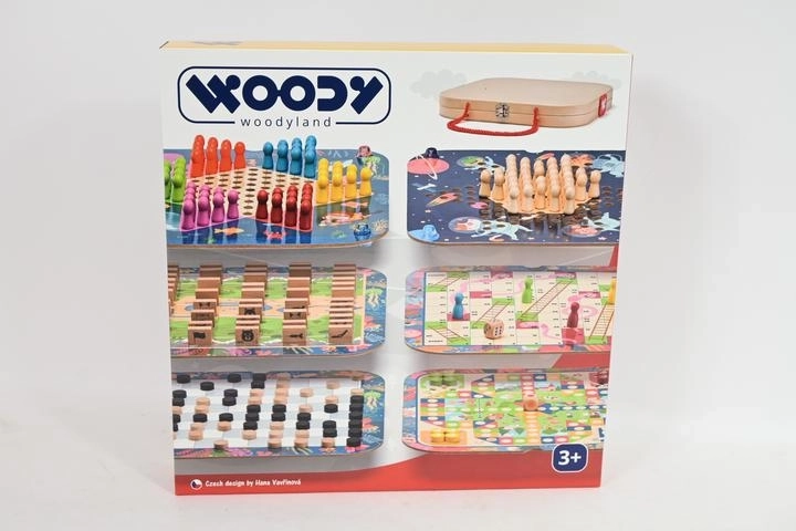 Valisette Woodyland avec un ensemble de jeux de société