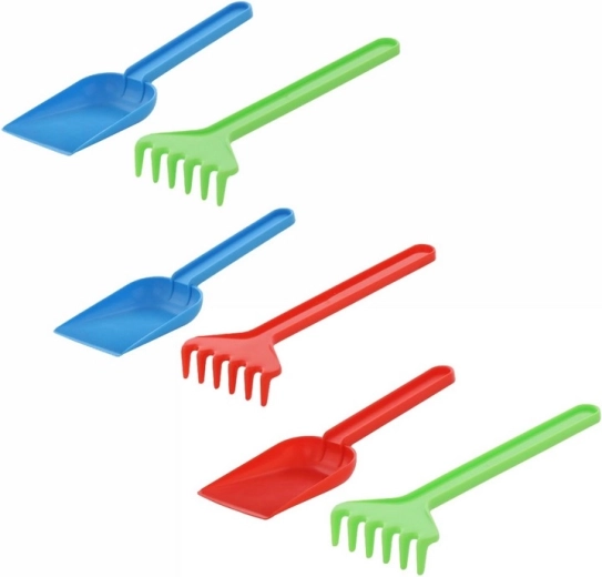 Set de sable avec pelle et râteau 18 cm