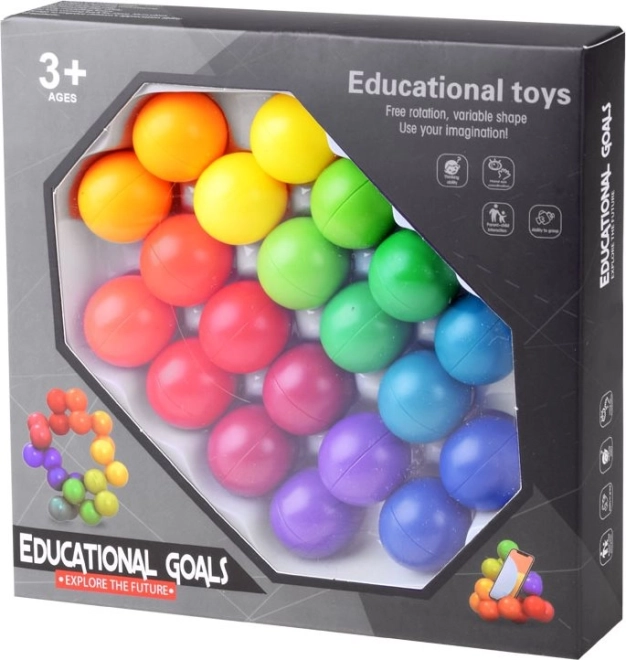 Puzzle logique éducatif en boules colorées