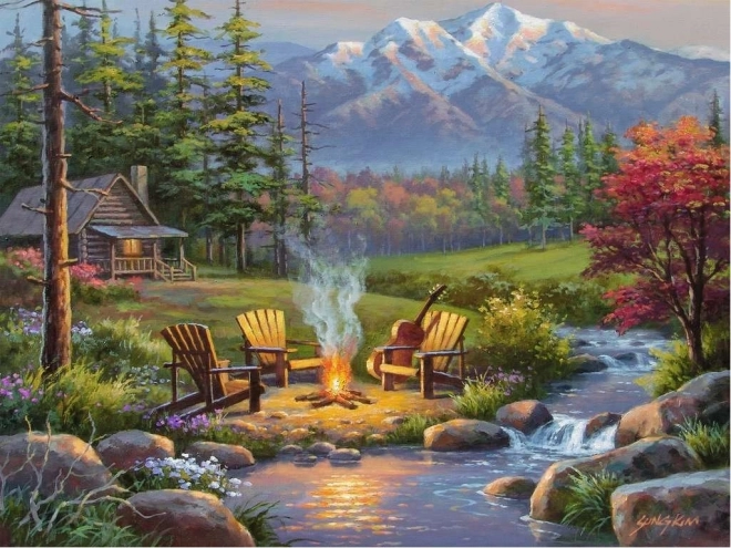 Puzzle Ravensburger Salon au bord de la rivière 750 pièces