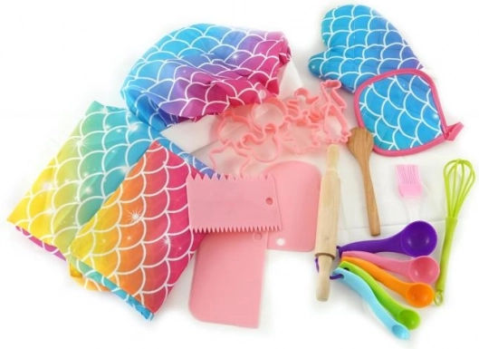 Plejo ensemble de pâtisserie pour enfants avec motif arc-en-ciel