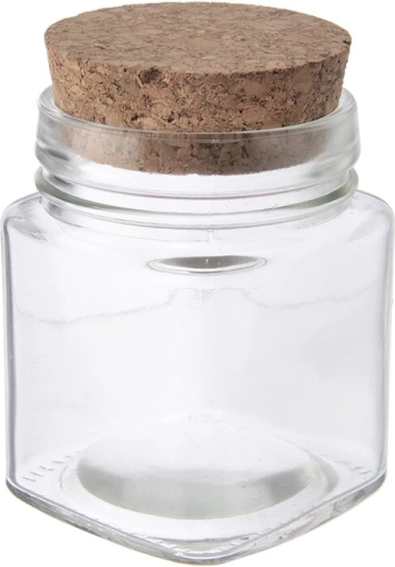 Bocal en verre avec bouchon en liège 160 ml