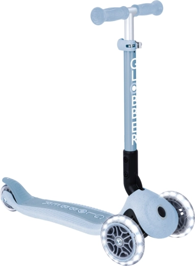Trottinette Globber Junior pliable avec roues lumineuses ECOLOGIC, coloris Blueberry