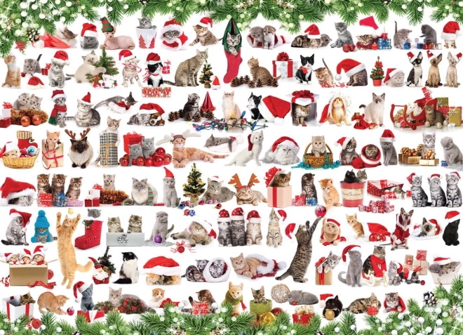 Puzzle Chats de Noël 1000 pièces