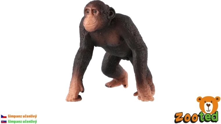 Figurine de chimpanzé commun en plastique 8 cm - 1 pièce