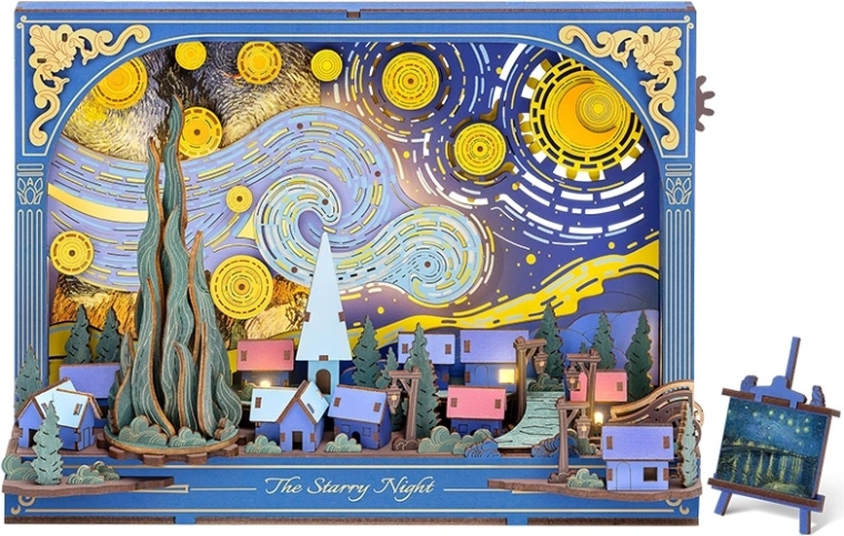 RoboTime Puzzle 3D en bois Nuit étoilée