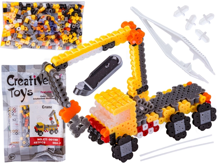 Perles à repasser 3D – camion avec grue (HDS) en sachet